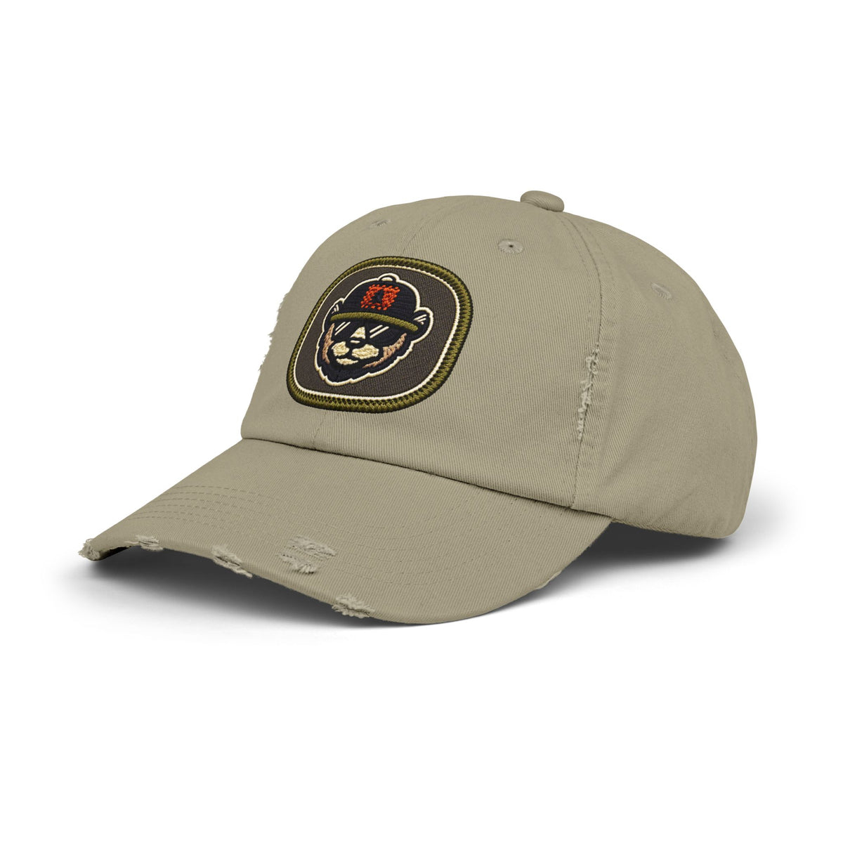 Unisex Distressed Cap Hats Printify Light Olive One size