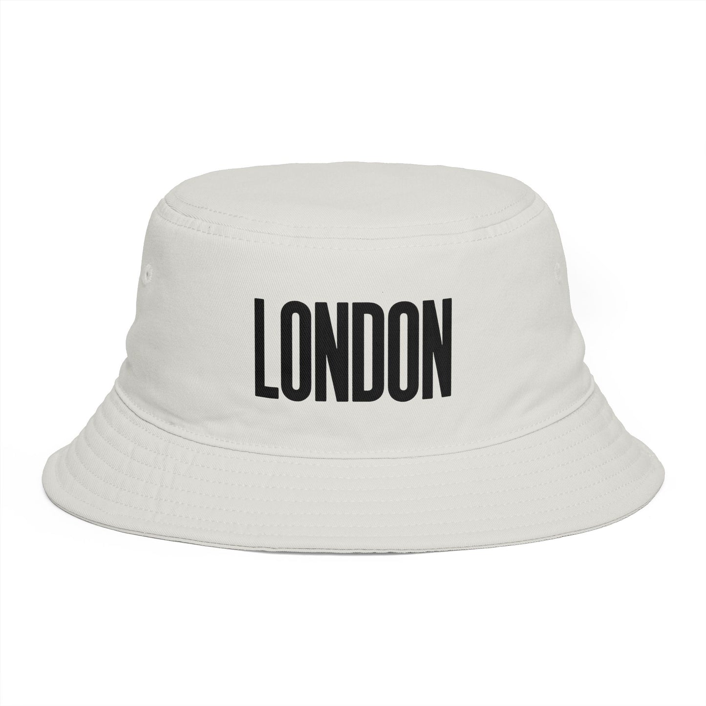 London Embroidered Bucket Hat — Minimal City Travel Sun Hat Hats Printify One size Ecru
