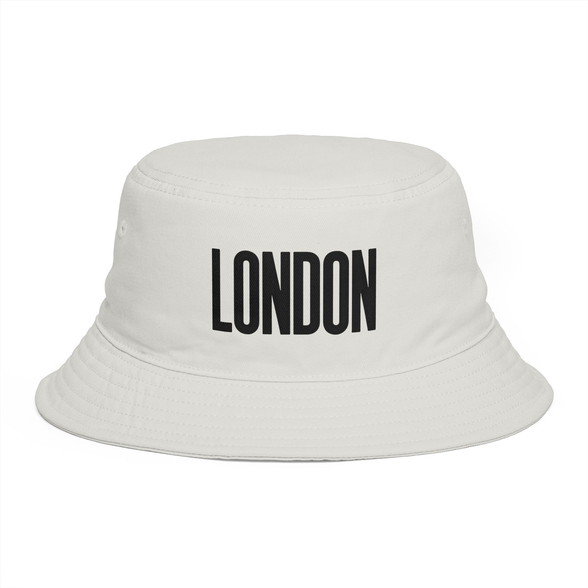 London Embroidered Bucket Hat — Minimal City Travel Sun Hat Hats Printify One size Ecru