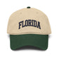 Florida Embroidered Washed Baseball Cap Hats Printify One size Dark Green / Khaki