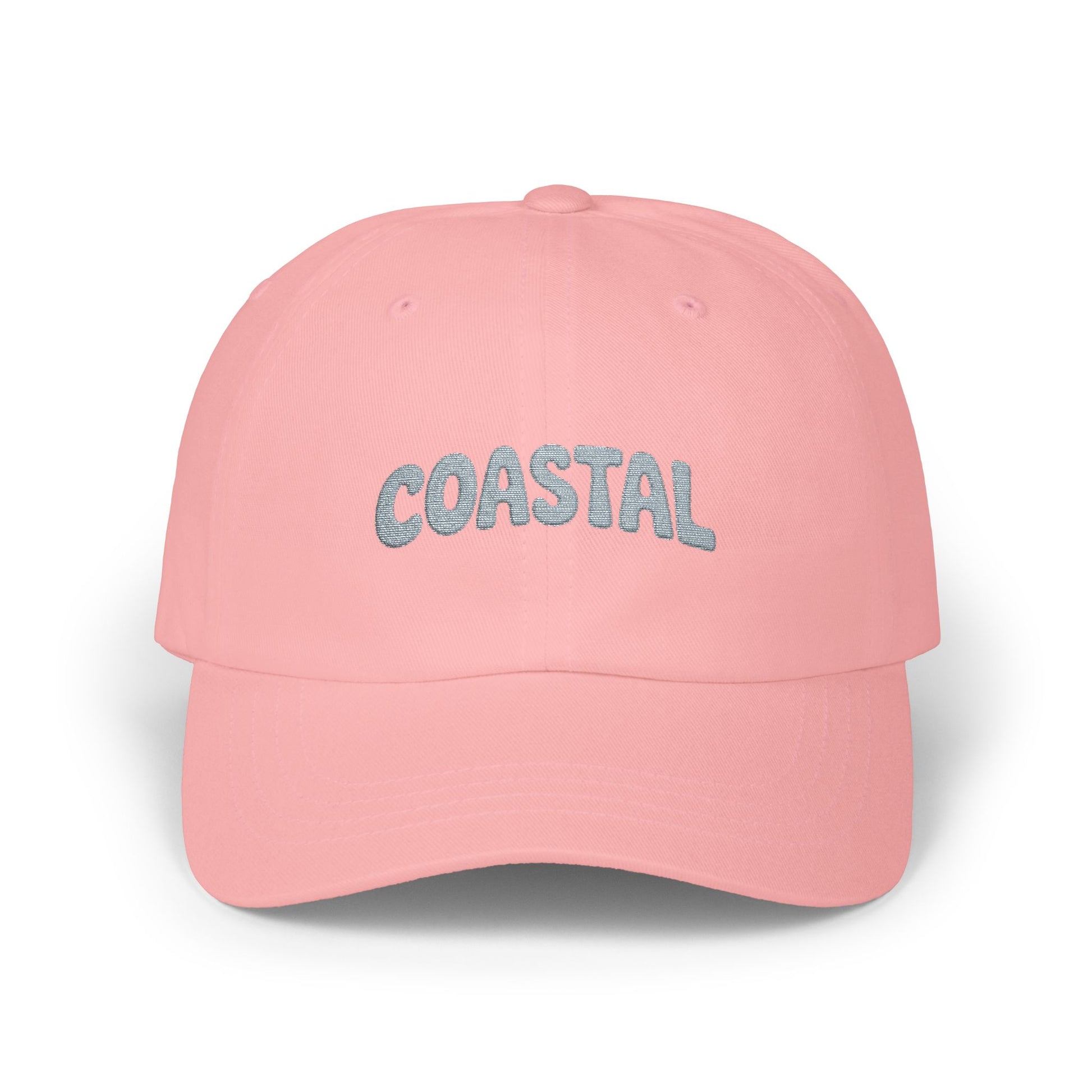 Coastal Dad Cap – Embroidered Beach Vibes Baseball Hat Hats Printify Pink One size