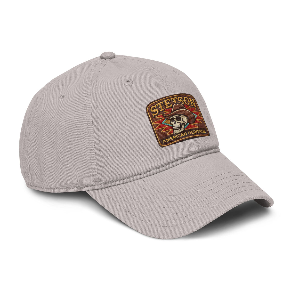 Stetson Skull Patch Baseball Cap — Vintage American Heritage Washed Hat Hats Printify