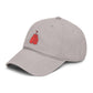 Washed Baseball Cap with Embroidered Red Boxing Gloves — Vintage Sport Dad Hat Hats Printify