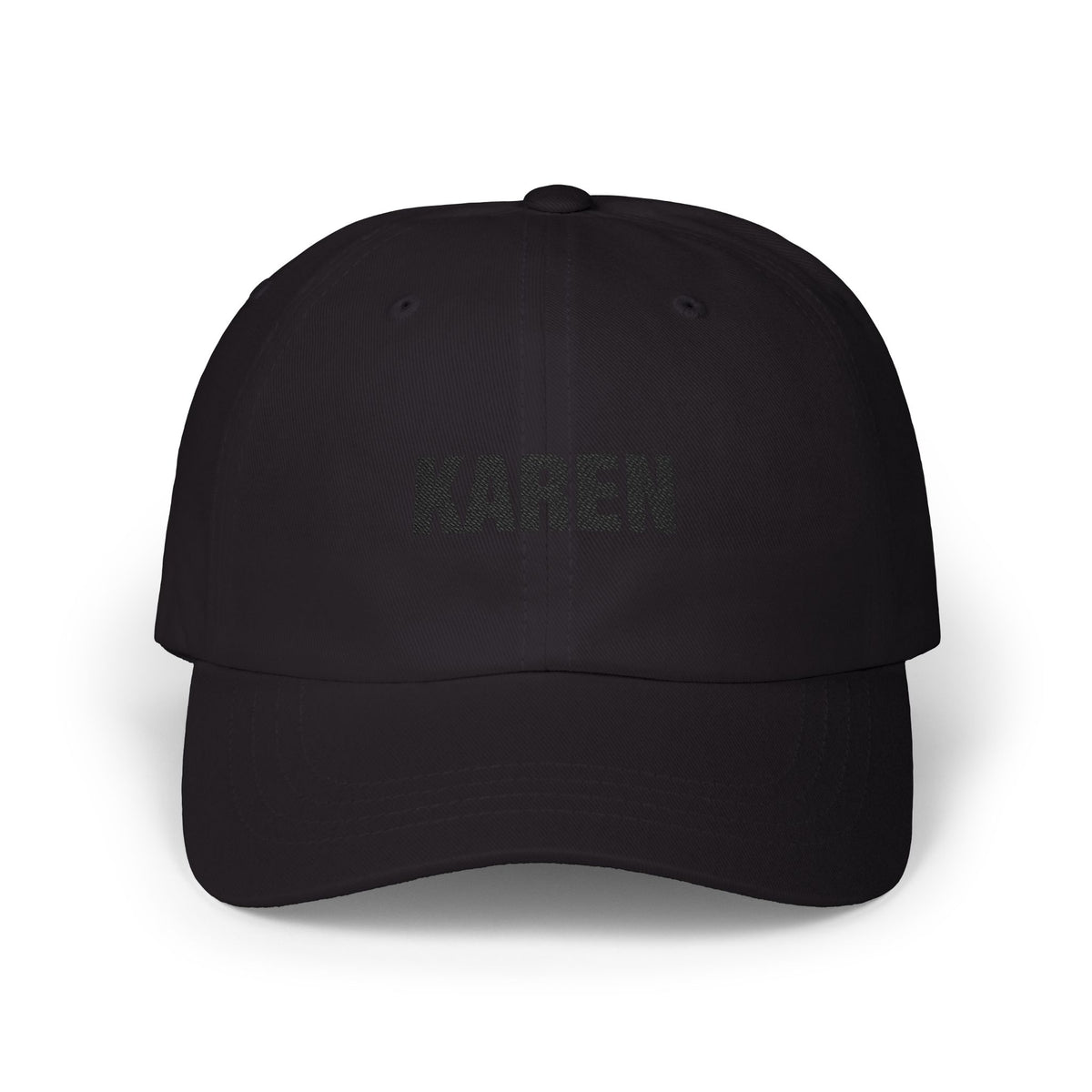 Karen Embroidered Dad Cap — Funny Personalized Name Baseball Hat Hats Printify Black One size