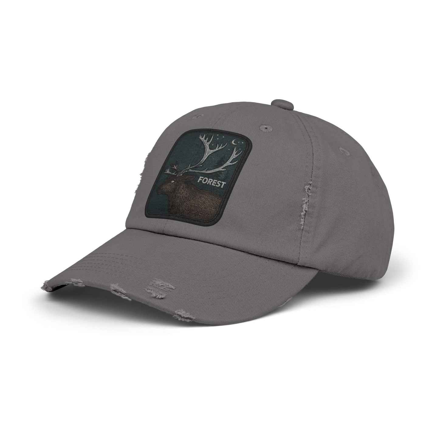 Distressed Forest Moose Cap