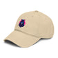Embroidered Neon Samurai Baseball Cap — Washed Cotton Hat Hats Printify