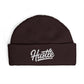 Hustle Cuff Beanie – Embroidered Knit Winter Hat Hats Printify One size Plum