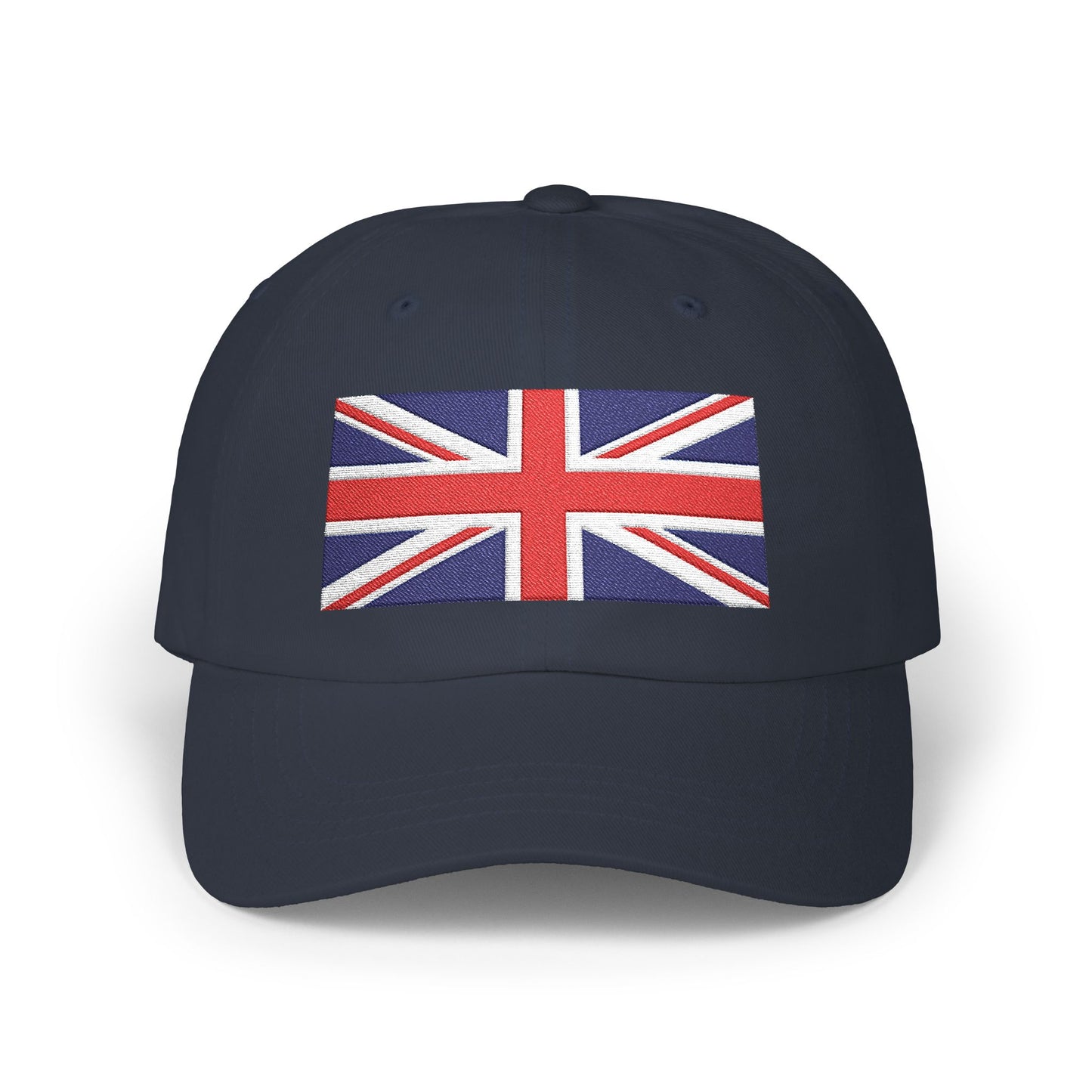 Union Jack Embroidered Dad Cap Hats Printify Navy One size