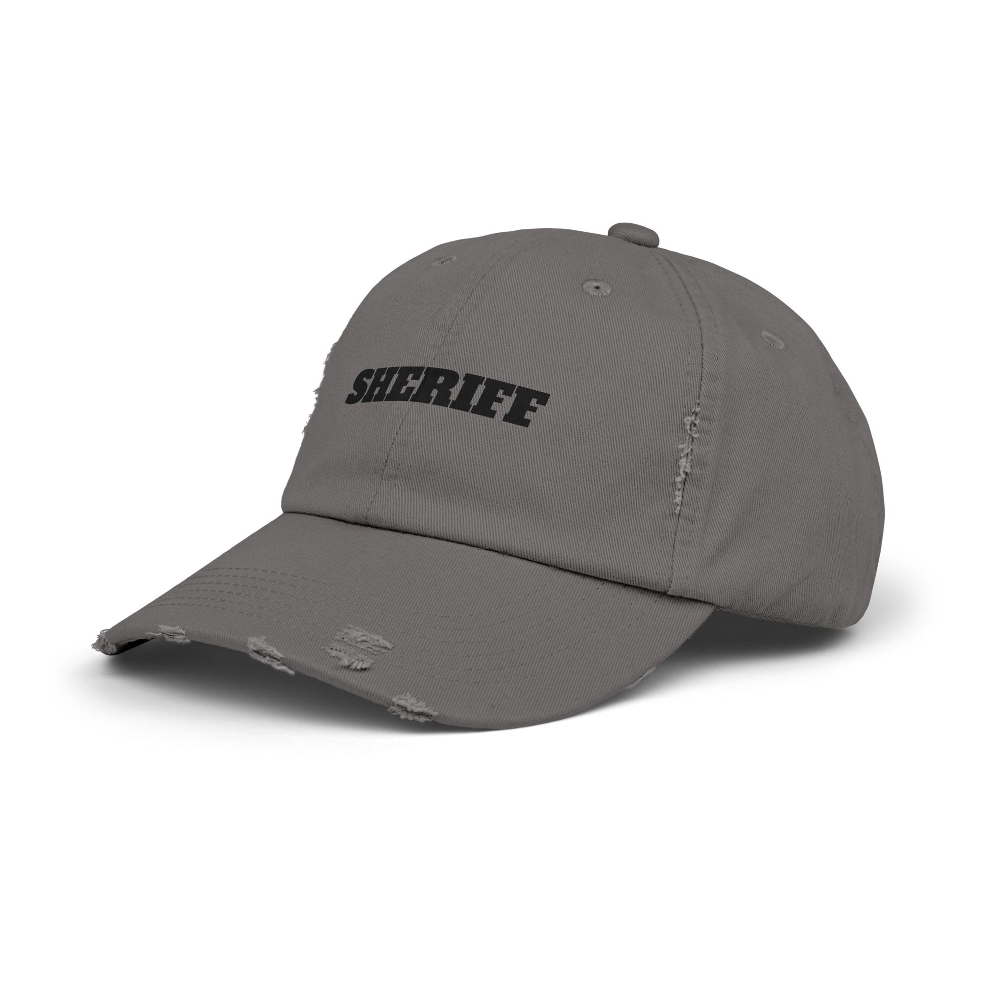 Sheriff Distressed Dad Hat — Vintage Western Sheriff Cap Hats Printify