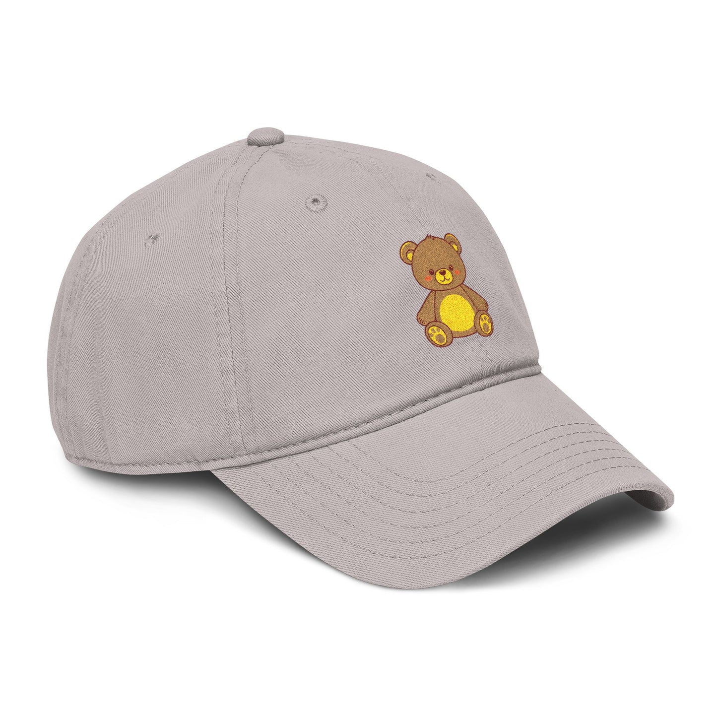 Embroidered Golden Teddy Baseball Cap Hats Printify
