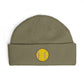 Sequin Tennis Ball Cuff Beanie - Sparkle Sports Knit Hat for Players & Fans Hats Printify One size Eucalyptus