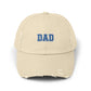 Distressed 'DAD' Baseball Cap - Vintage Dad Hat, Father's Day Gift Hats Printify Stone One size