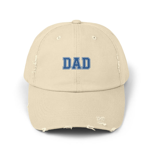Distressed 'DAD' Baseball Cap - Vintage Dad Hat, Father's Day Gift Hats Printify Stone One size