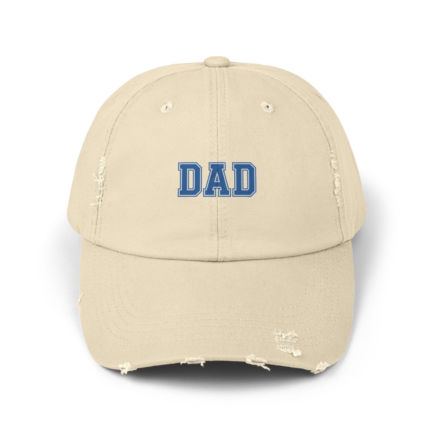 Distressed 'DAD' Baseball Cap - Vintage Dad Hat, Father's Day Gift Hats Printify Stone One size