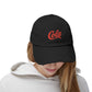 Distressed 'Cola' Vintage Baseball Cap – Retro Script Logo Hat Hats Printify