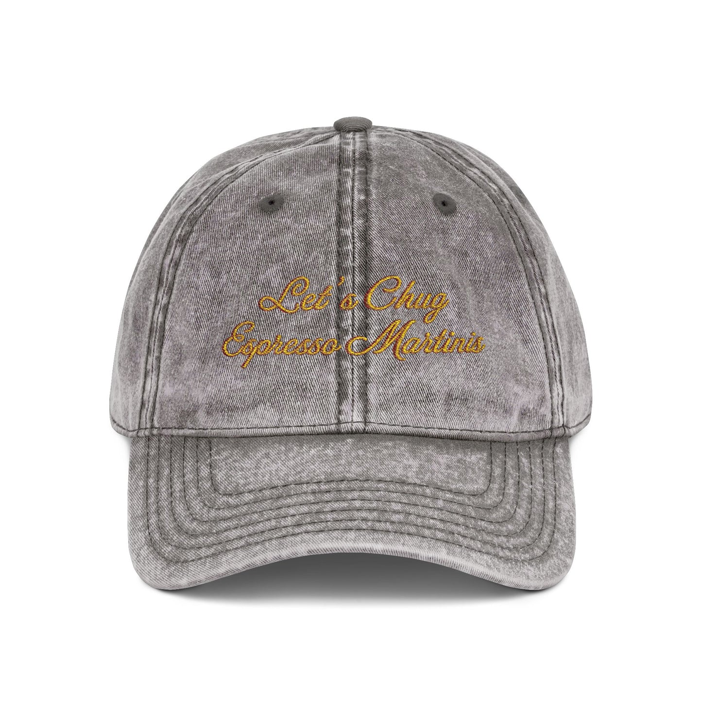 Vintage Embroidered Cap – 'Let’s Cling Espresso Machine' Retro Baseball Hat