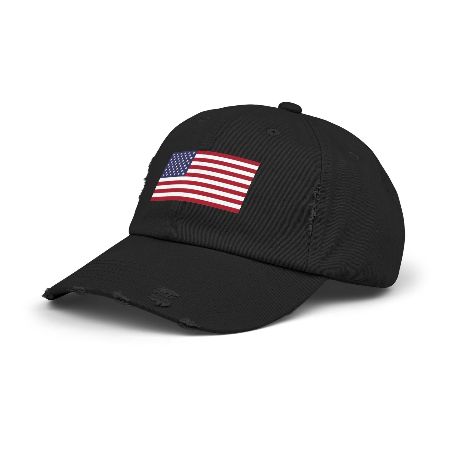 Distressed American Flag Cap — Vintage USA Baseball Hat Hats Printify