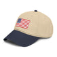 Embroidered American Flag Baseball Cap — Washed Cotton Patriotic Hat for 4th of July Hats Printify