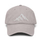Washed Mountain Embroidered Baseball Cap Hats Printify One size Gray