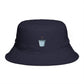 Coffee Cup Bucket Hat — Embroidered Mini Latte Graphic Hats Printify One size Navy