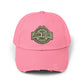 Distressed John Deere Logo Cap — Vintage Farm Equipment Baseball Hat Hats Printify True Pink One size