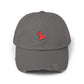 Pushpin Embroidered Distressed Cap Hats Printify