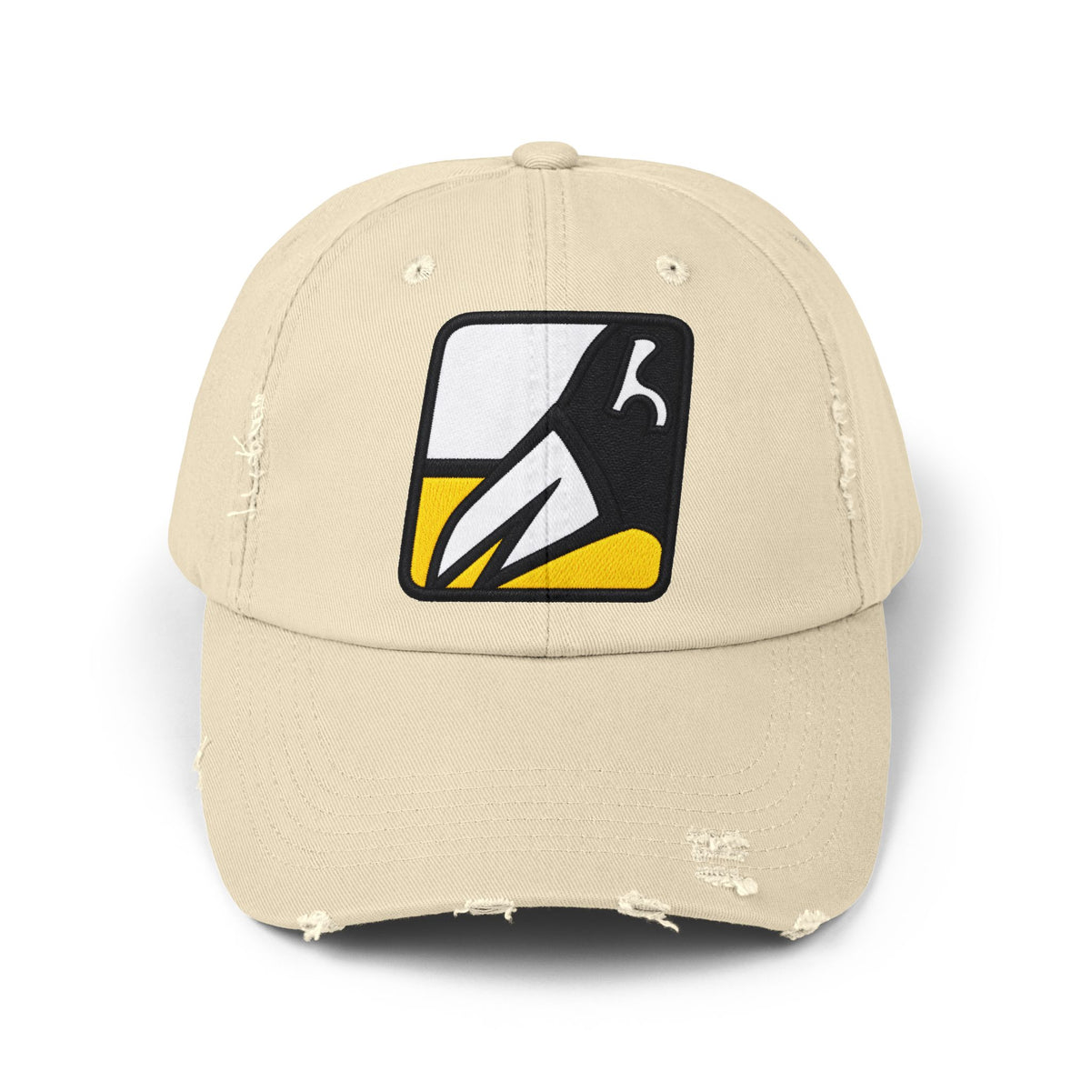 Unisex Distressed Cap Hats Printify Stone One size