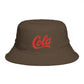 Cola Logo Brown Bucket Hat – Retro Soda-Inspired Summer Hat Hats Printify One size Walnut
