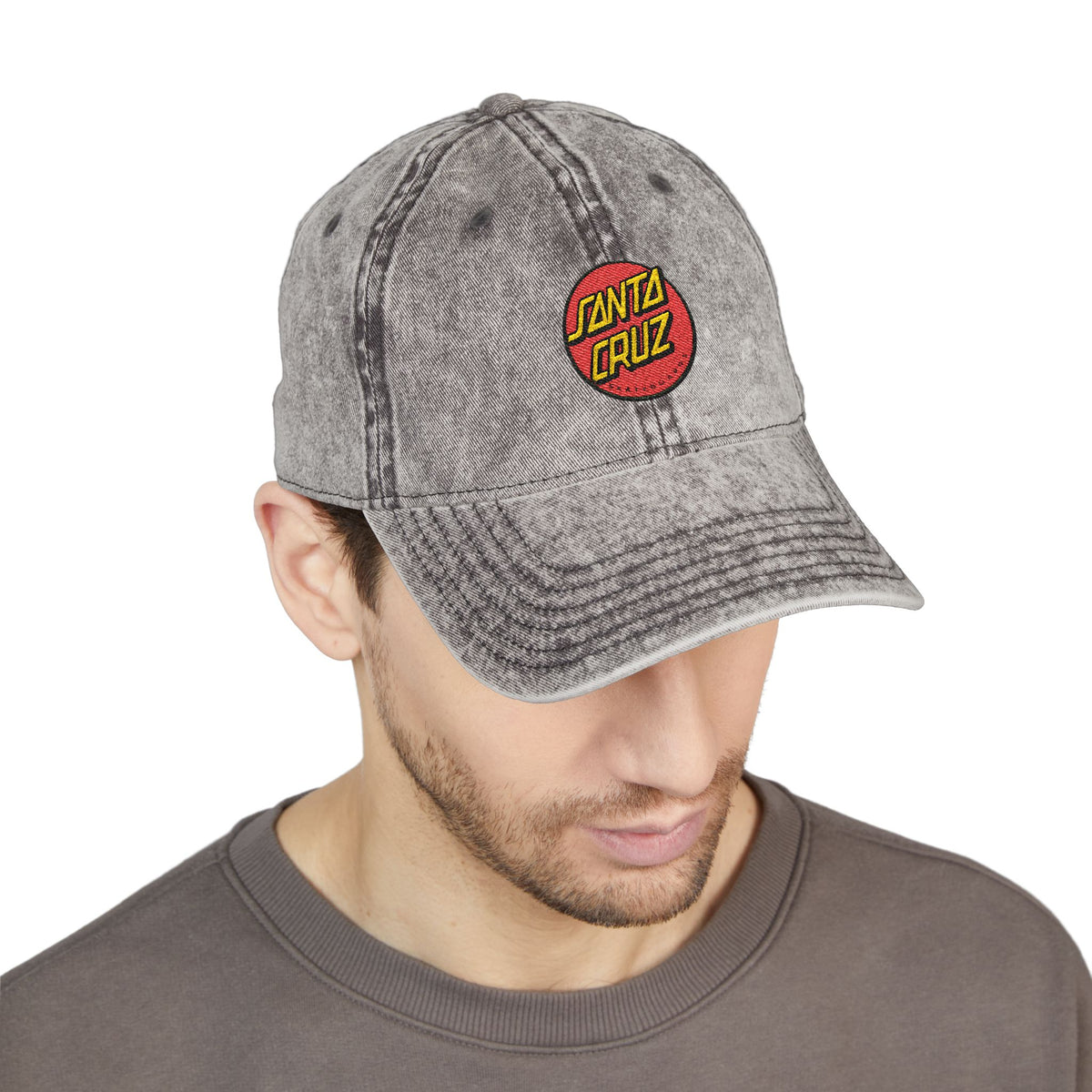 Vintage Embroidered Cap — Santa Cruz Retro Baseball Hat Hats Printify