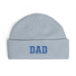 Dad Cuff Beanie — Embroidered Varsity Logo Knit Hat for Fathers, Gift for Dad Hats Printify One size Powder