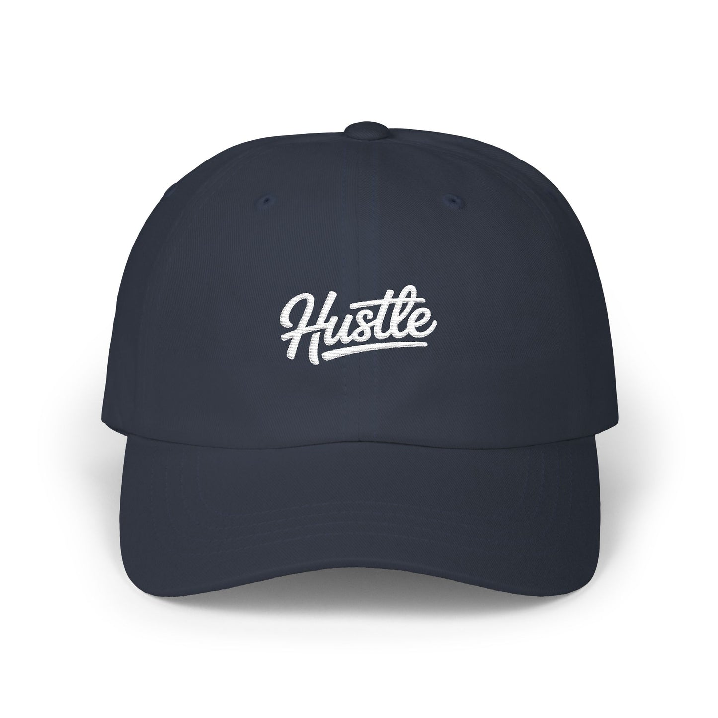 Classic Dad Cap – Minimal Script Embroidered Baseball Hat Hats Printify Navy One size