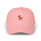 Embroidered Pushpin Dad Cap – Minimal Retro Office Hat Hats Printify Pink One size
