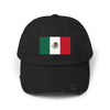 Mexico Flag Distressed Cap — Vintage Mexican Flag Dad Hat Hats Printify Black One size