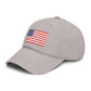 Embroidered American Flag Baseball Cap — Washed Cotton Patriotic Hat for 4th of July Hats Printify