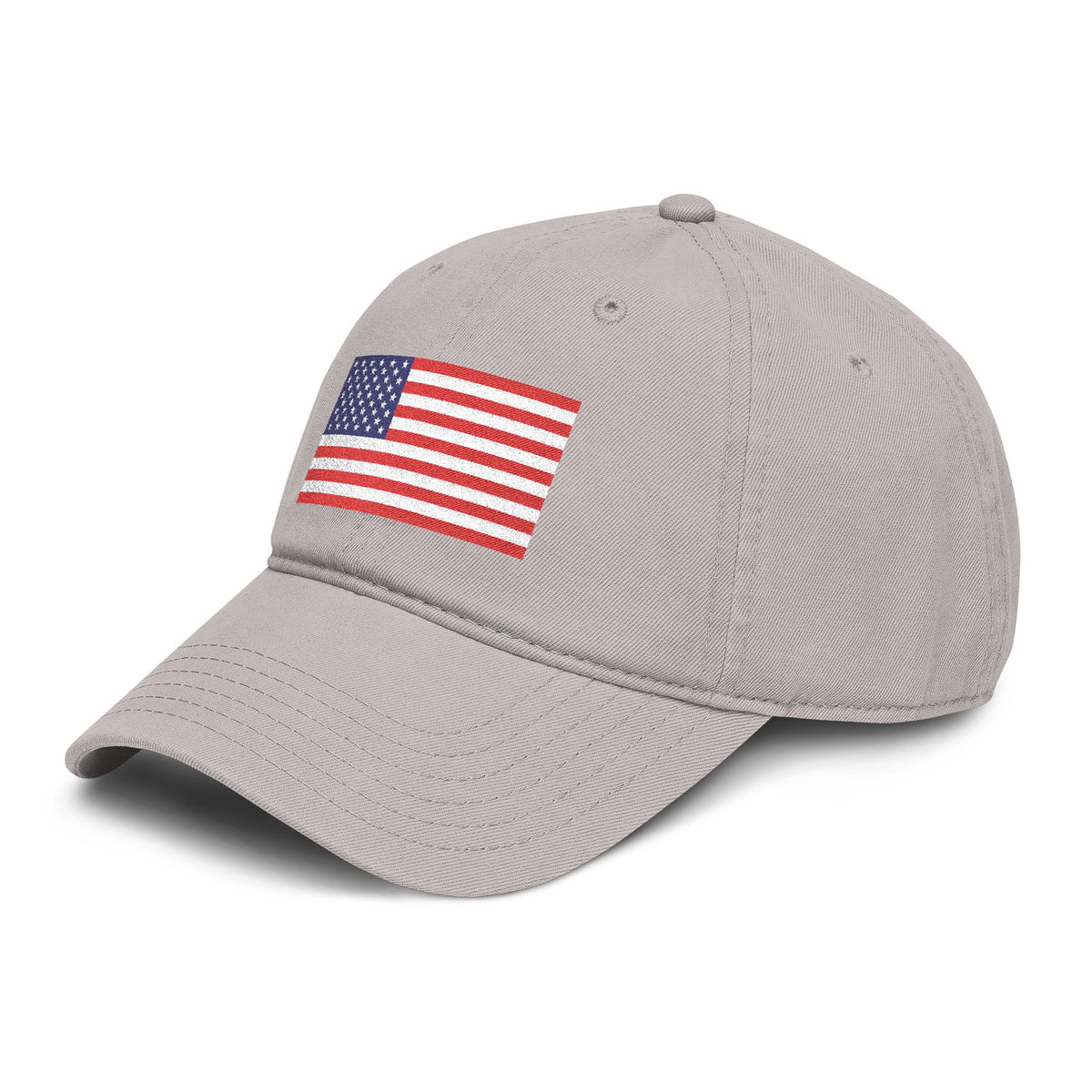 Embroidered American Flag Baseball Cap — Washed Cotton Patriotic Hat for 4th of July Hats Printify
