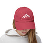 Distressed Mountain Hat — Minimal White Peak Embroidered Cap