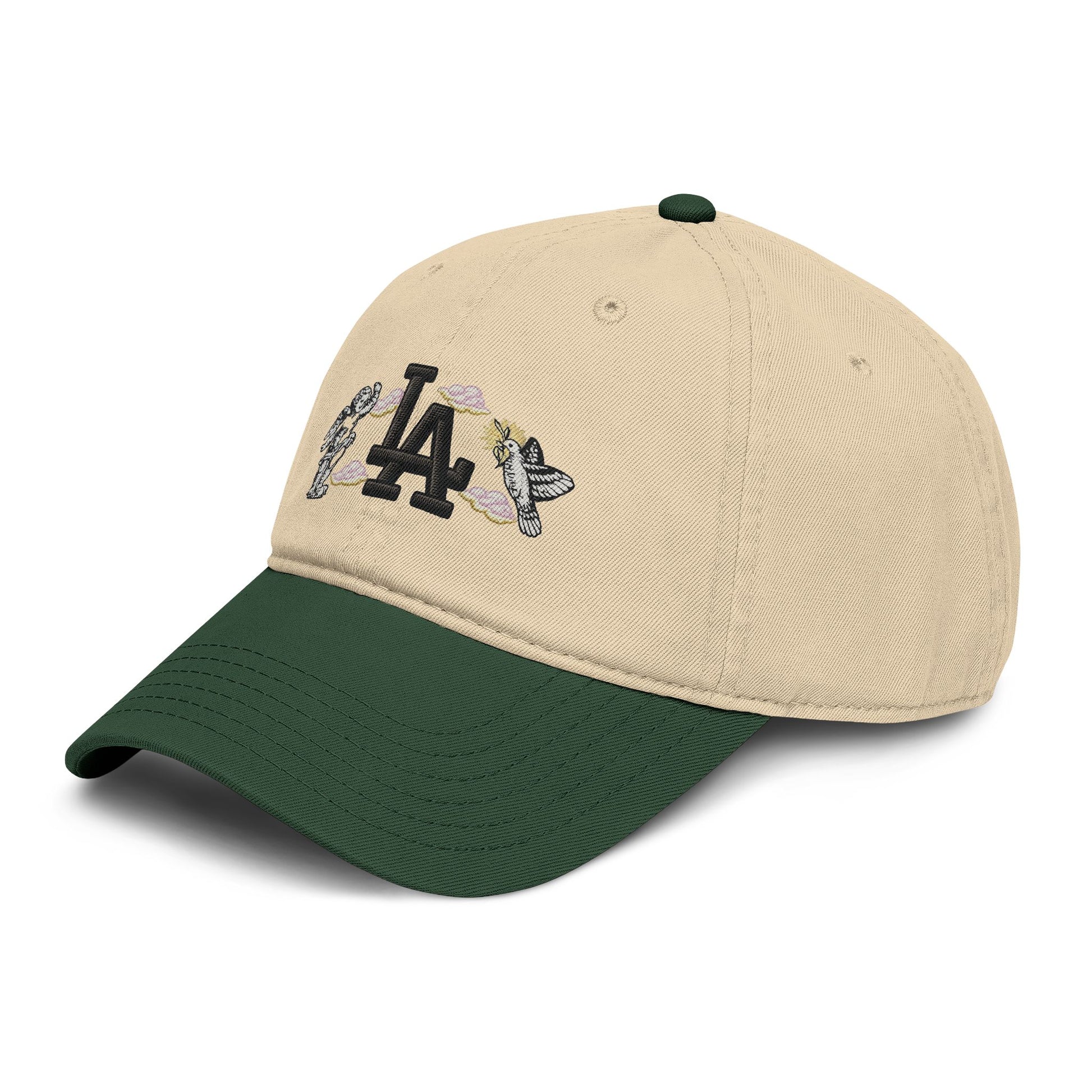 Washed Baseball Cap with LA Embroidered Astronauts Hats Printify