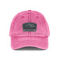 Vintage Embroidered Mountain Patch Cap — Washed Red Dad Hat Hats Printify One size Pink