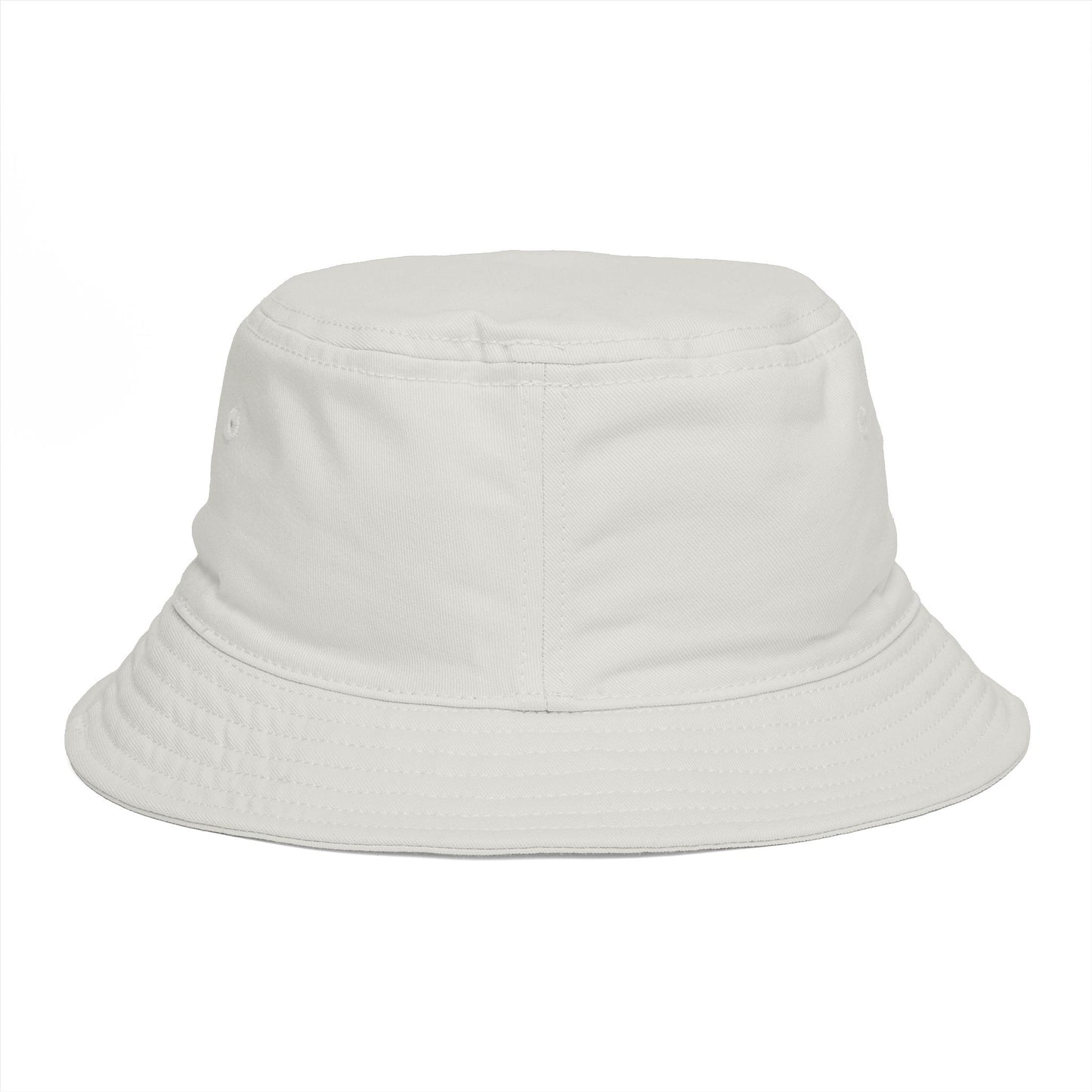 Brown Bucket Hat with Cute White Cat Embroidery — Casual Cat Lover Accessory Hats Printify