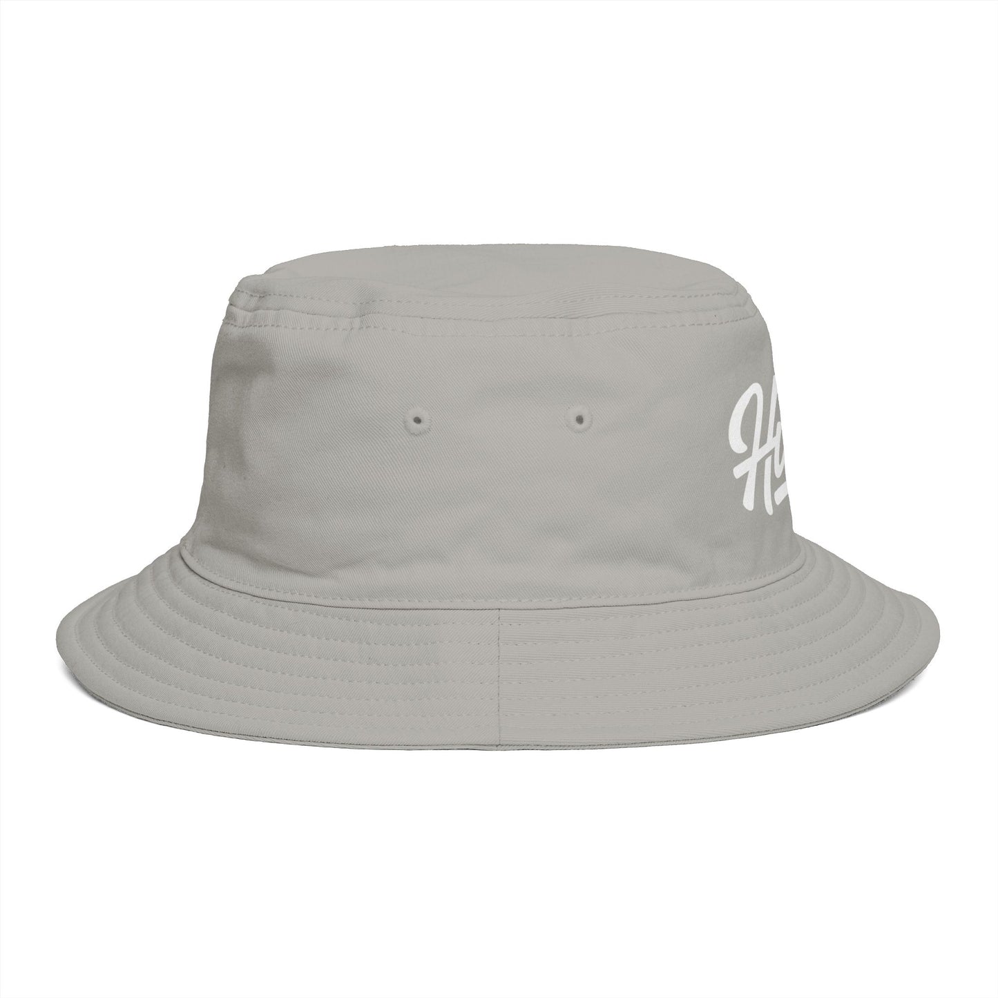 Hustle Embroidered Bucket Hat — Retro Script Streetwear Cap