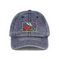 Vintage Embroidered Floral Patch Cap Hats Printify One size Navy