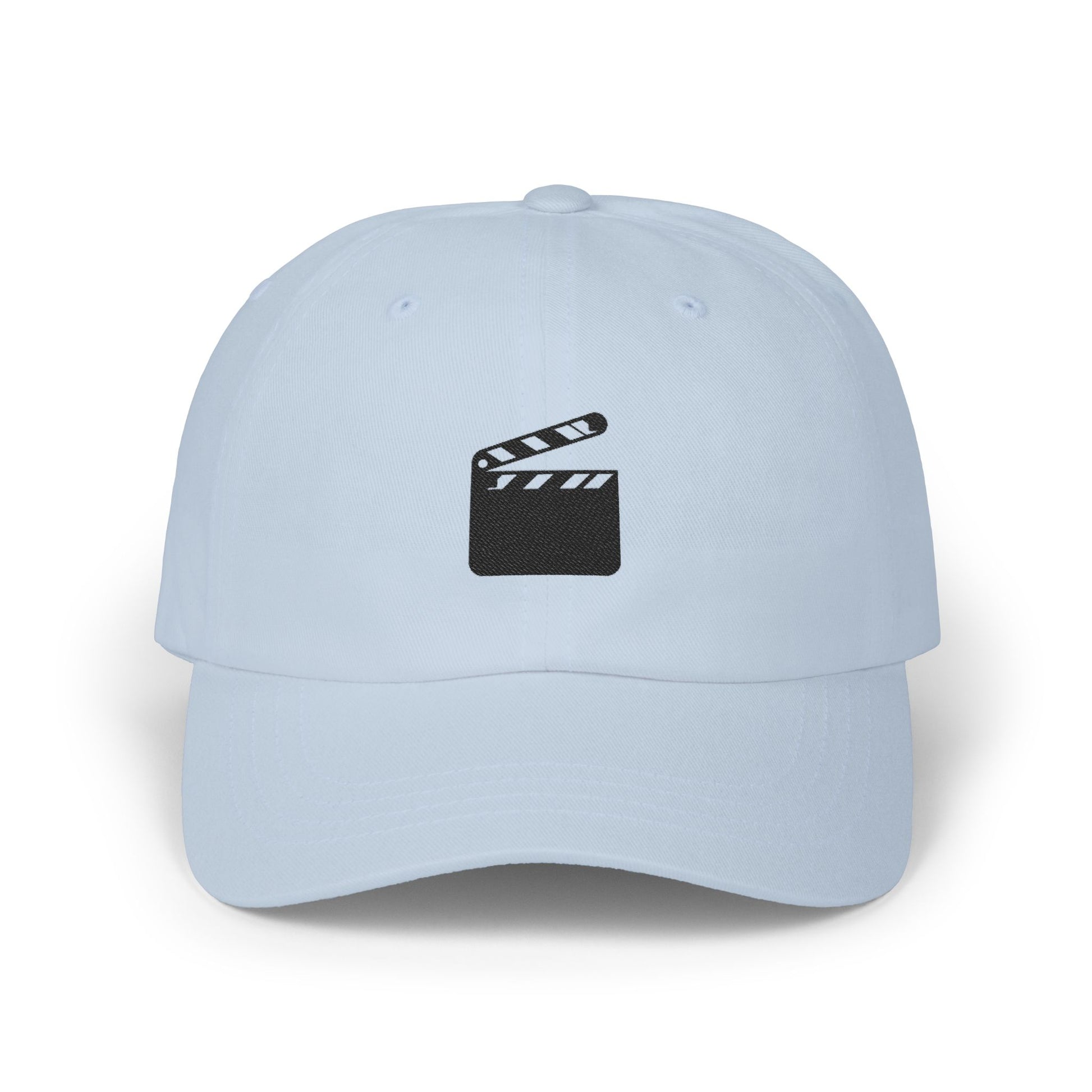 Dad Cap with Film Clapper Embroidery – Movie Director Hat Hats Printify Light Blue One size