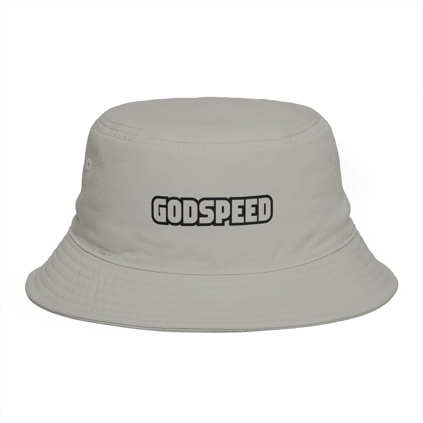 Godspeed Bucket Hat — Retro Script Embroidered Brown Sun Hat Hats Printify One size Storm