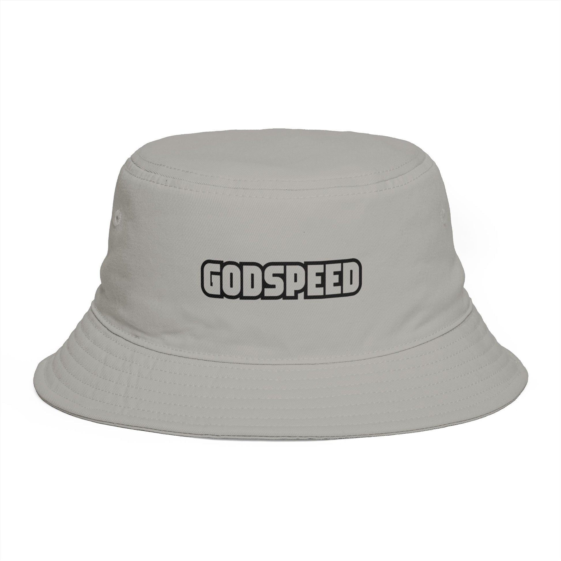 Godspeed Bucket Hat — Retro Script Embroidered Brown Sun Hat Hats Printify One size Storm