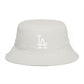 Brown LA Logo Bucket Hat — Casual Streetwear Sun Hat Hats Printify One size Ecru