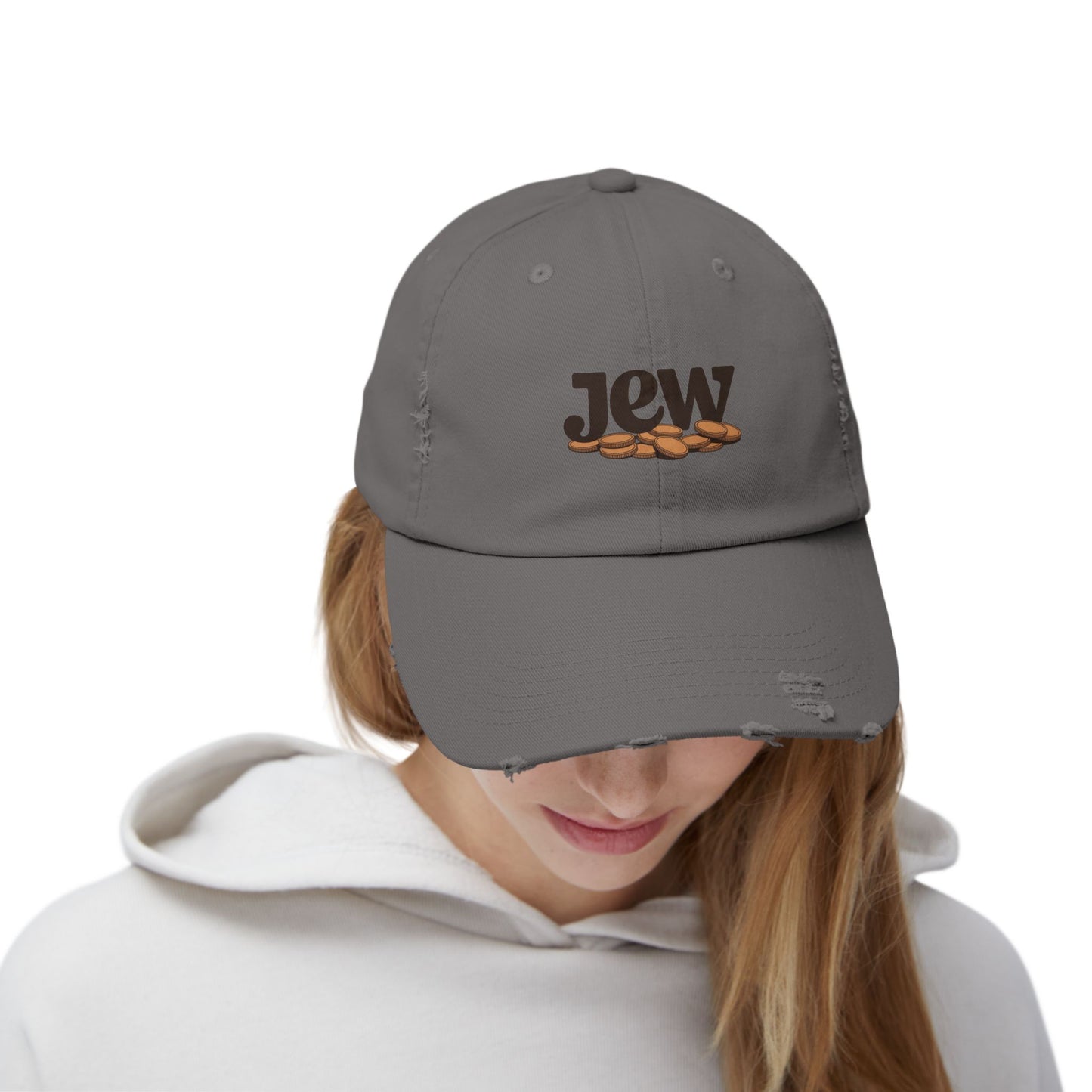 Distressed Coffee Bean Cap — Java Logo Dad Hat