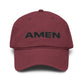 Amen Embroidered Washed Baseball Cap — Casual Faith Baseball Hat