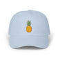 Pineapple Embroidered Dad Cap — Tropical Pineapple Baseball Hat Hats Printify Light Blue One size