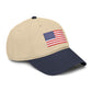 Embroidered American Flag Baseball Cap — Washed Cotton Patriotic Hat for 4th of July Hats Printify