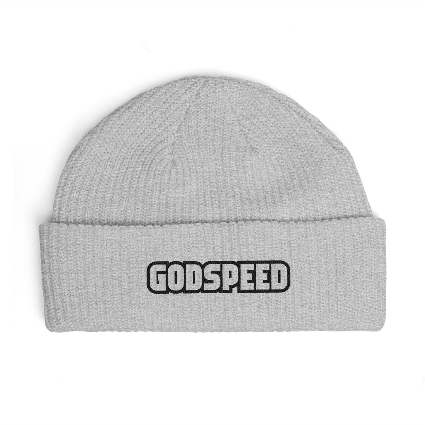 Godspeed Embroidered Cuff Beanie Hats Printify One size Athletic Heather